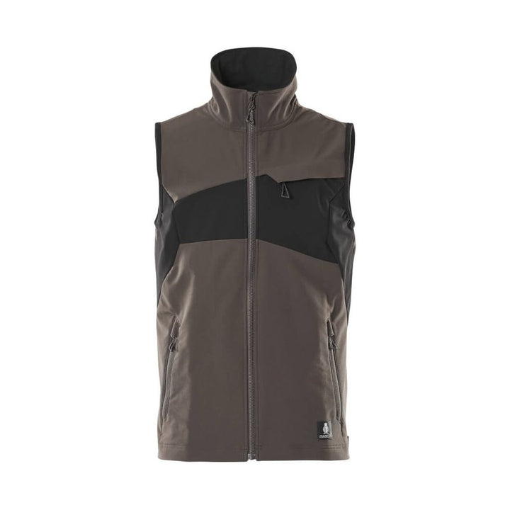 Mascot Stretch Gilet Lightweight Water-Repellent 18365-511 Front #colour_dark-anthracite-grey-black