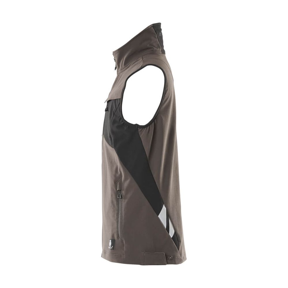 Mascot Stretch Gilet Lightweight Water-Repellent 18365-511 Right #colour_dark-anthracite-grey-black