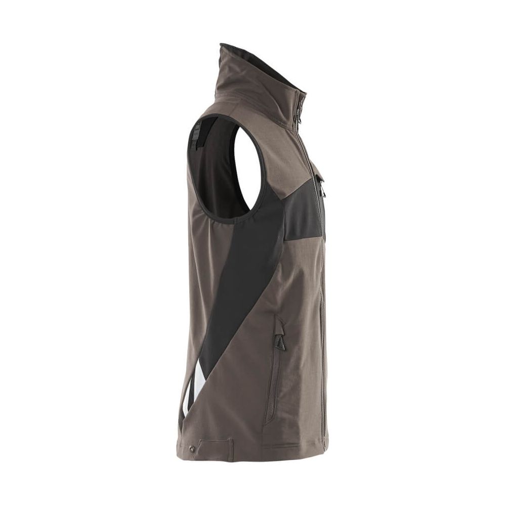 Mascot Stretch Gilet Lightweight Water-Repellent 18365-511 Left #colour_dark-anthracite-grey-black