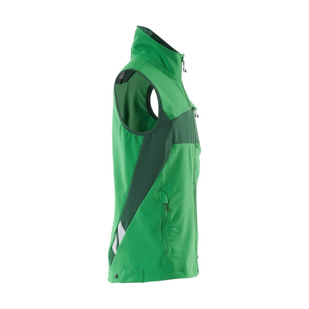 Mascot Stretch Gilet Lightweight Water-Repellent 18365-511 Left #colour_grass-green-green