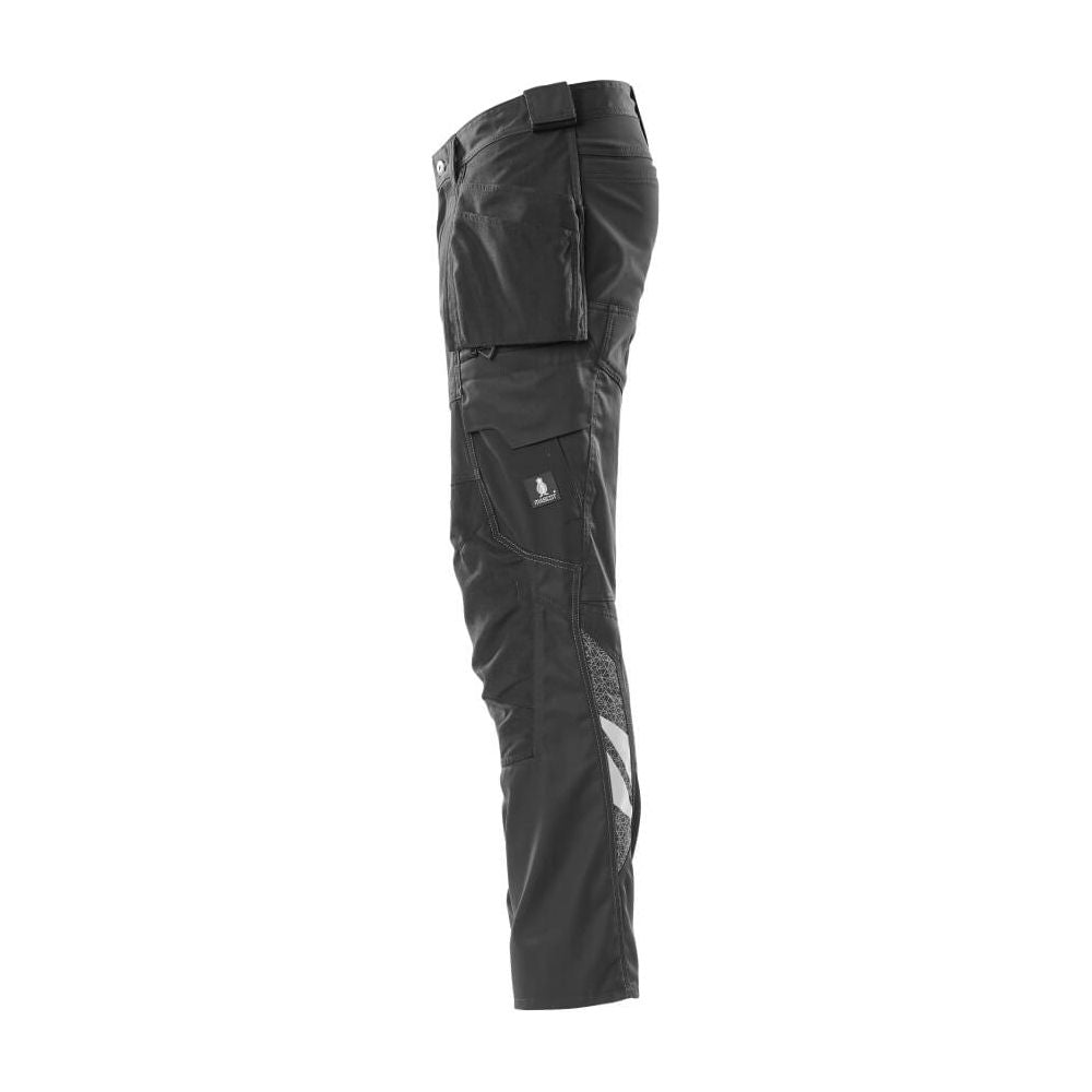 Mascot Stretch Work Trousers Kneepad Holster-Pockets 18531-442 Right #colour_black
