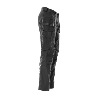 Mascot Stretch Work Trousers Kneepad Holster-Pockets 18531-442 Left #colour_black