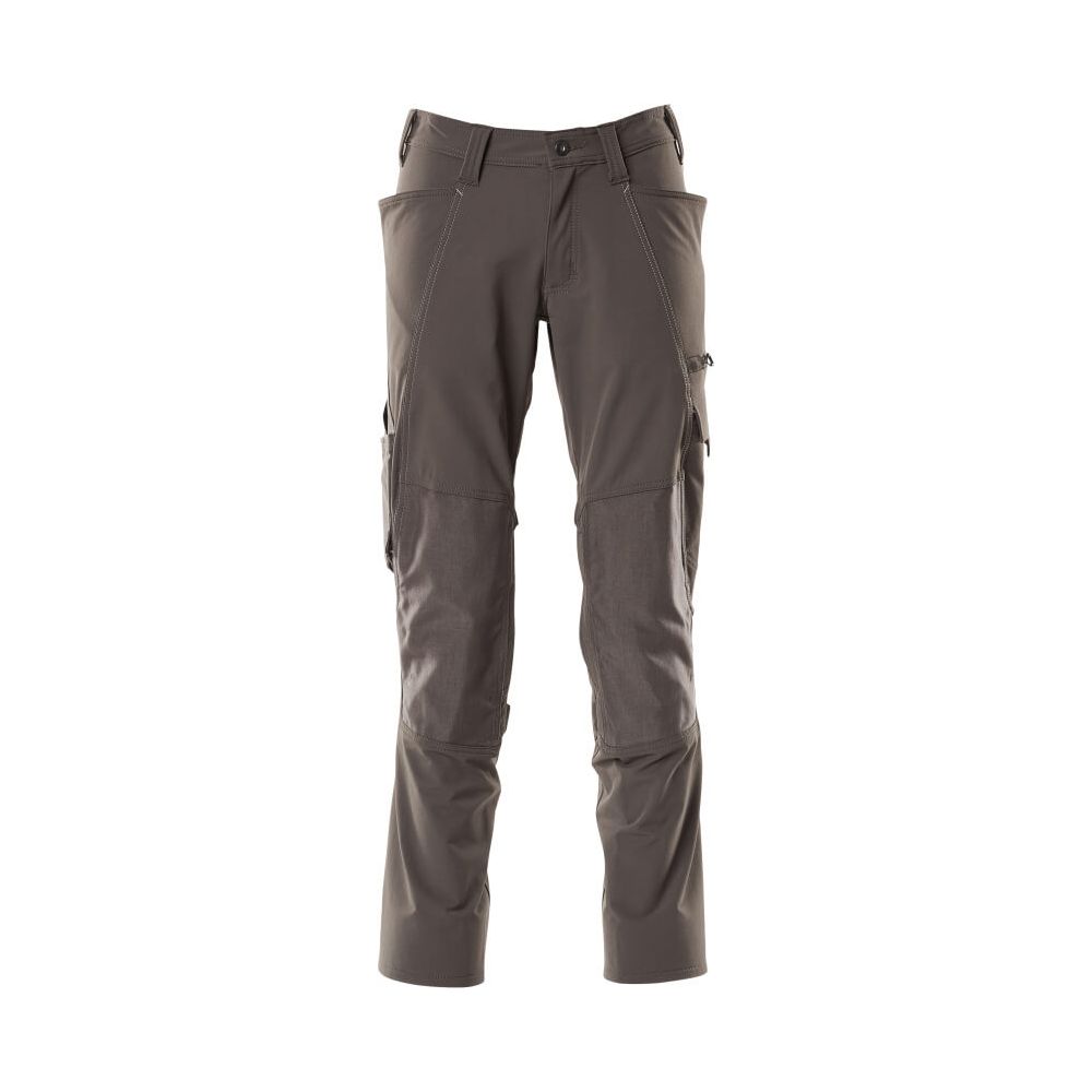 Mascot Stretch Work Trousers Kneepad-Pockets 18179-511 Front #colour_dark-anthracite-grey