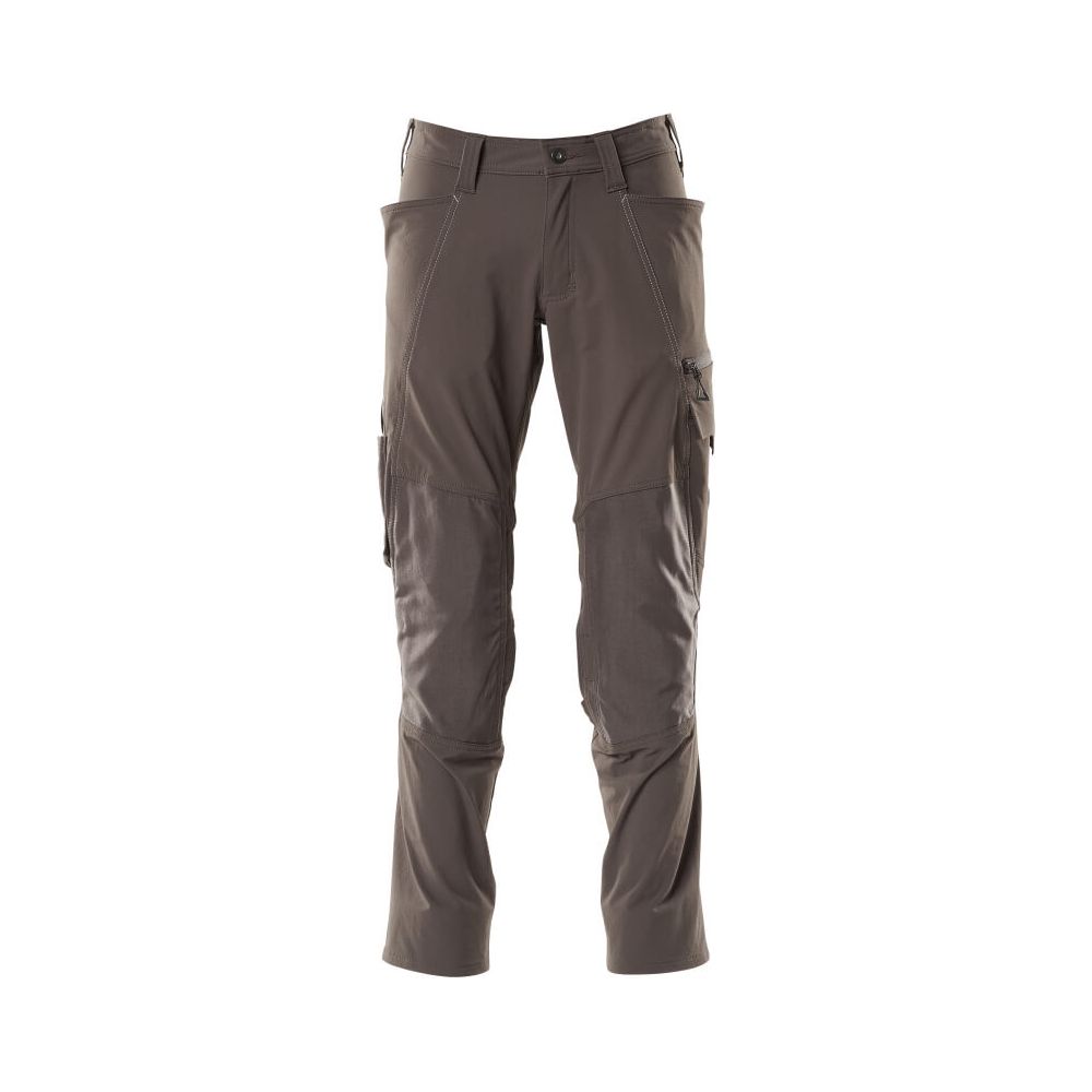 Mascot Stretch Work Trousers Kneepad-Pockets 18479-311 Front #colour_dark-anthracite-grey