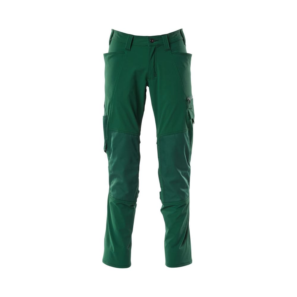 Mascot Stretch Work Trousers Kneepad-Pockets 18479-311 Front #colour_green