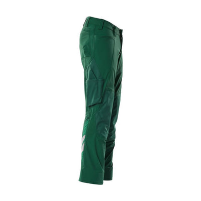 Mascot Stretch Work Trousers Kneepad-Pockets 18479-311 Left #colour_green