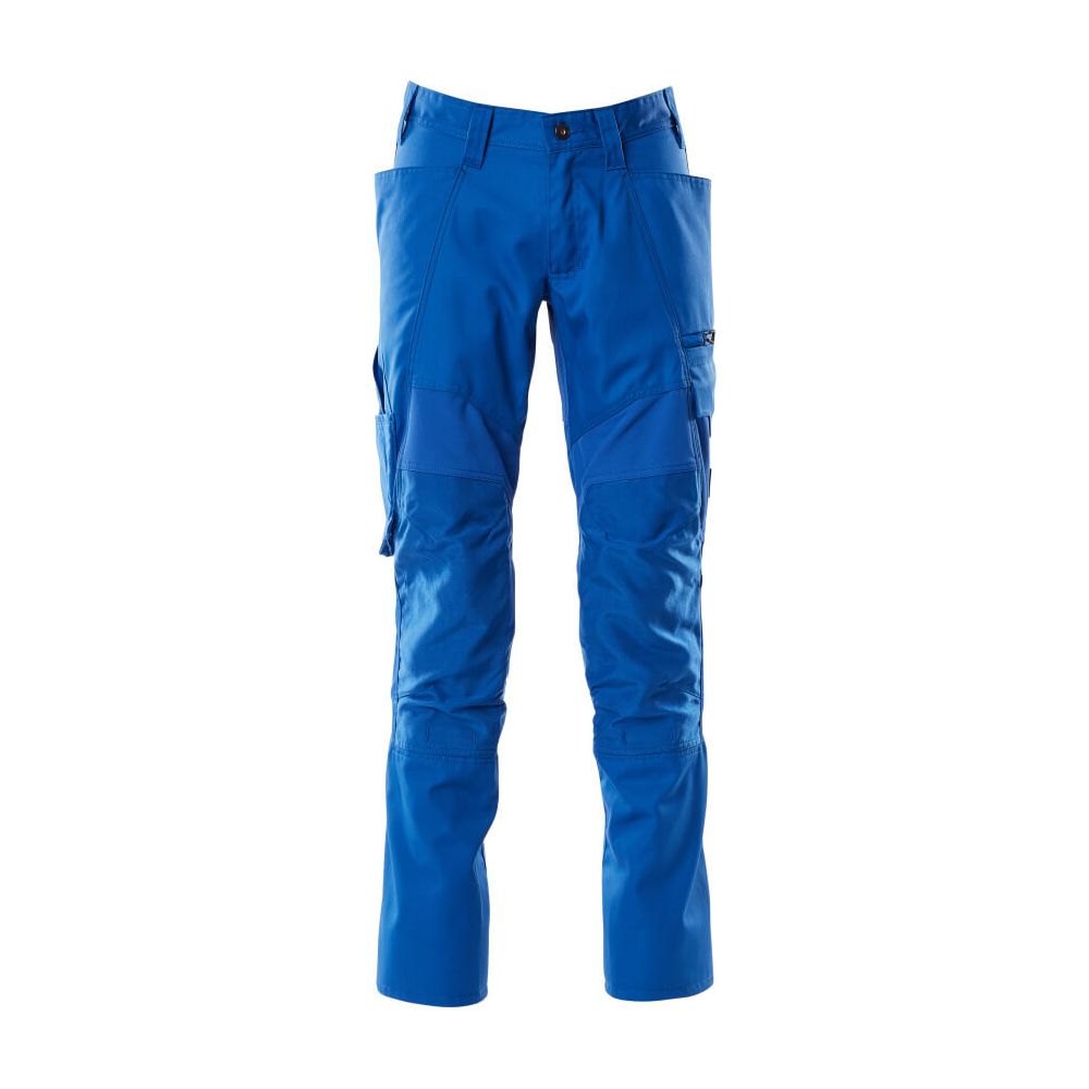 Mascot Stretch Work Trousers Kneepad-Pockets 18579-442 Front #colour_azure-blue