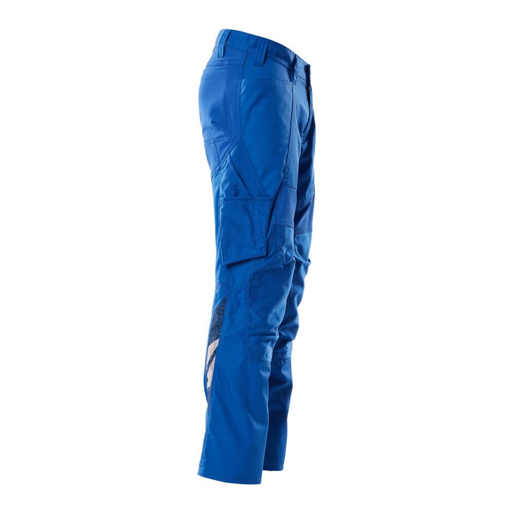 Mascot Stretch Work Trousers Kneepad-Pockets 18579-442 Left #colour_azure-blue