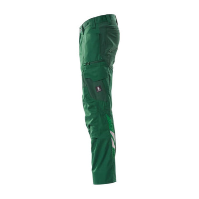 Mascot Stretch Work Trousers Kneepad-Pockets 18579-442 Right #colour_green
