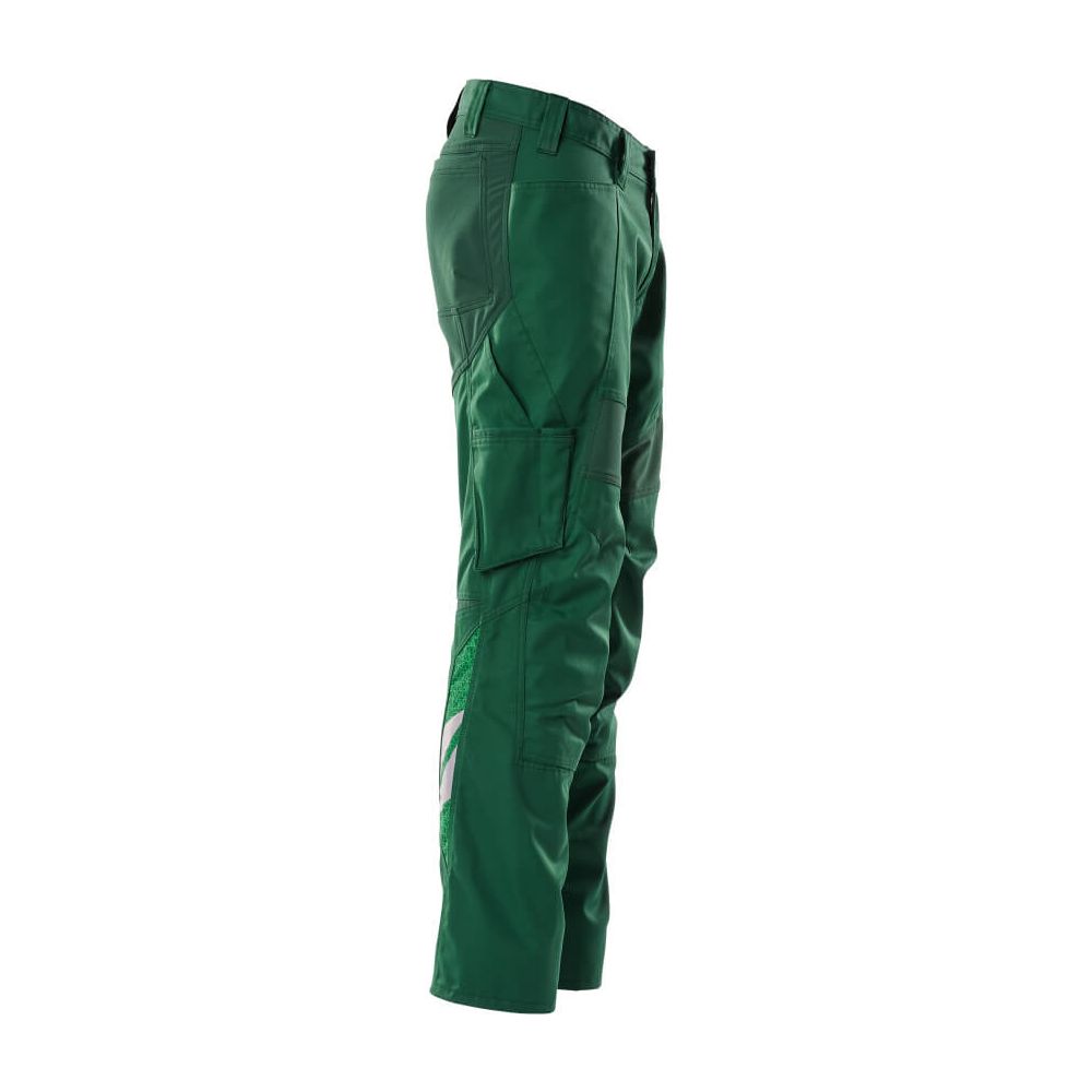 Mascot Stretch Work Trousers Kneepad-Pockets 18579-442 Left #colour_green