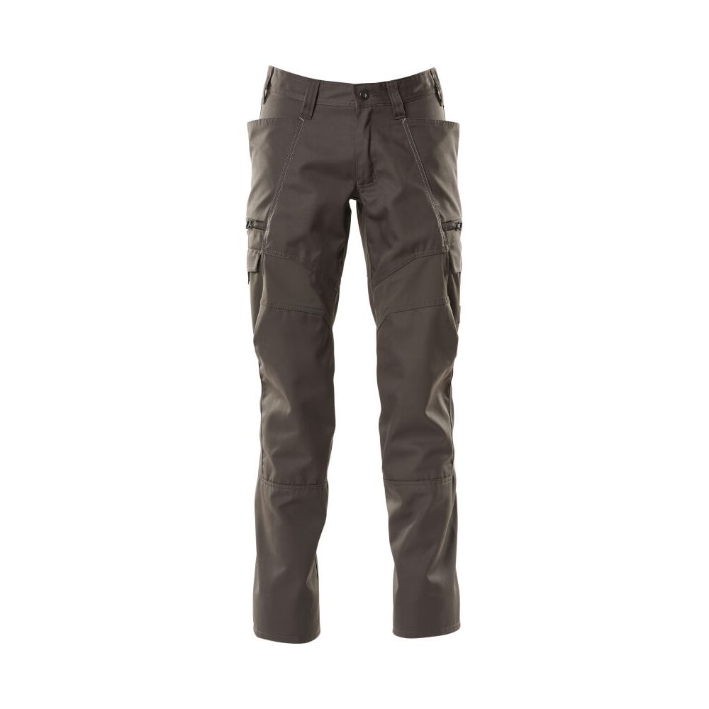 Mascot Stretch Work Trousers Thigh-Pockets 18679-442 Front #colour_dark-anthracite-grey