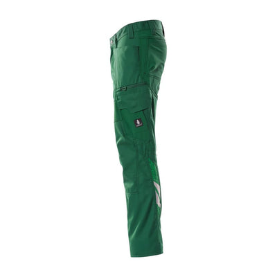 Mascot Stretch Work Trousers Thigh-Pockets 18679-442 Right #colour_green