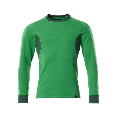 Mascot Sweatshirt Round-Neck 18384-962 Front #colour_grass-green-green