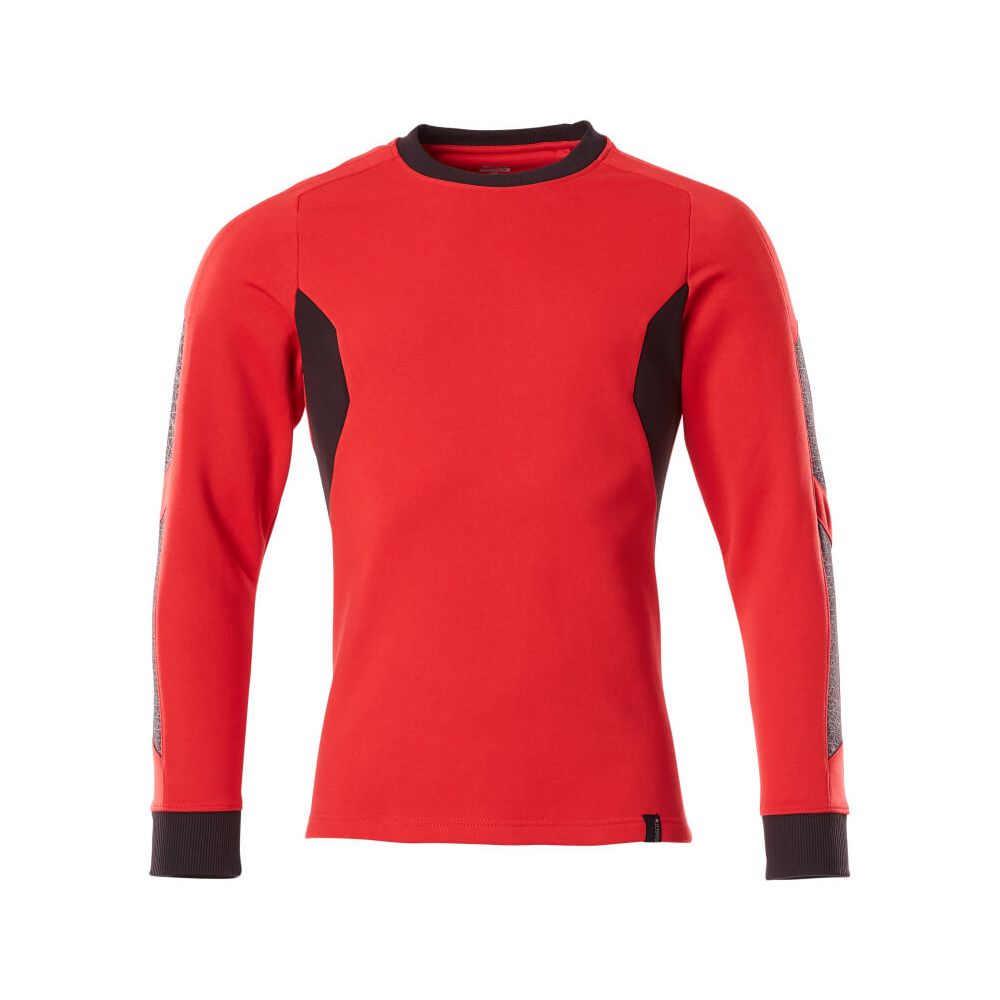 Mascot Sweatshirt Round-Neck 18384-962 Front #colour_traffic-red-black