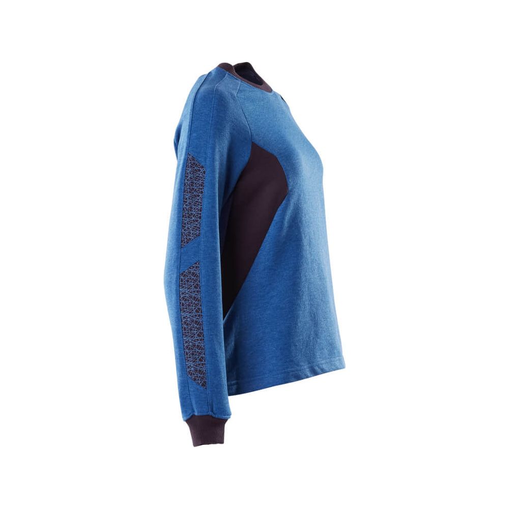 Mascot Sweatshirt Round-Neck 18394-962 Left #colour_azure-blue-dark-navy-blue