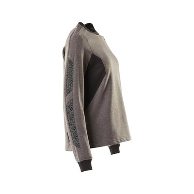 Mascot Sweatshirt Round-Neck 18394-962 Left #colour_dark-anthracite-grey-black