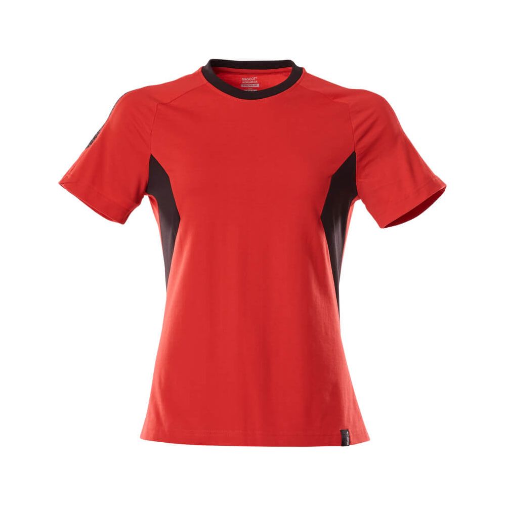 Mascot T-shirt Round-Neck 18392-959 Front #colour_traffic-red-black