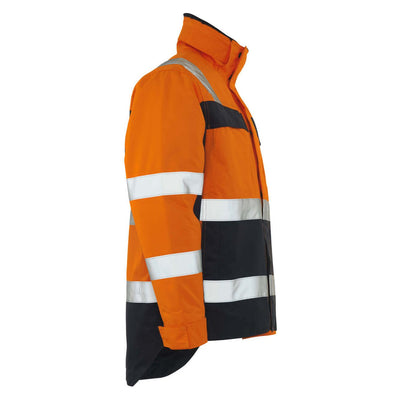 Mascot Teresina Hi-Vis Winter Jacket 07223-880 Left #colour_hi-vis-orange-navy-blue