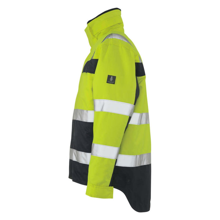 Mascot Teresina Hi-Vis Winter Jacket 07223-880 Right #colour_hi-vis-yellow-navy-blue