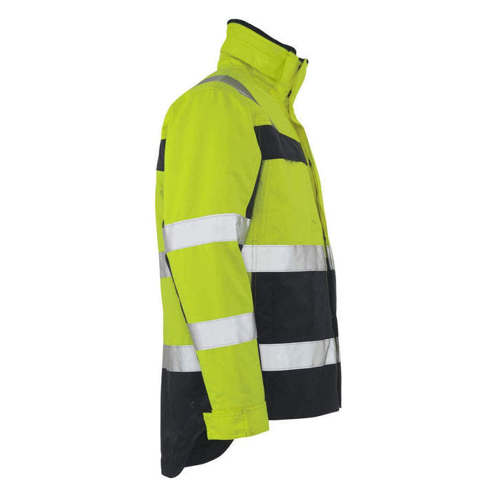 Mascot Teresina Hi-Vis Winter Jacket 07223-880 Left #colour_hi-vis-yellow-navy-blue