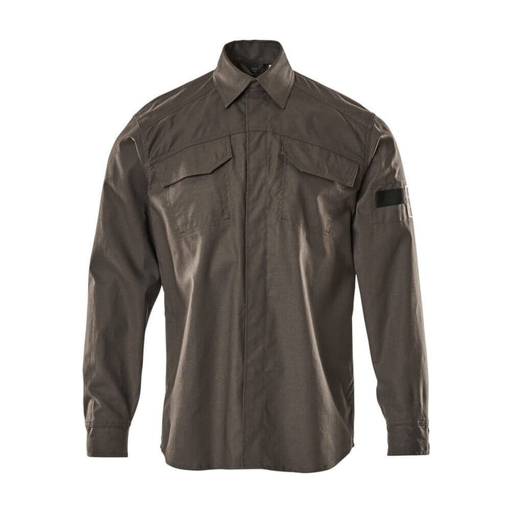 Mascot Ternitz Work Shirt 09004-142 Front #colour_dark-anthracite-grey