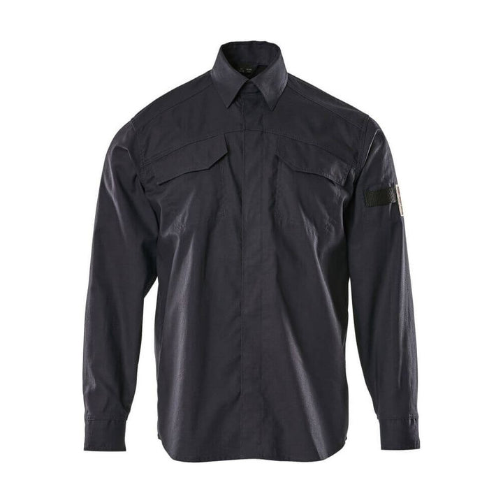 Mascot Ternitz Work Shirt 09004-142 Front #colour_dark-navy-blue