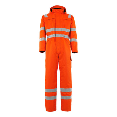 Mascot Tombos Hi-Vis Winter Boilersuit Overall 11119-880 Front #colour_hi-vis-orange