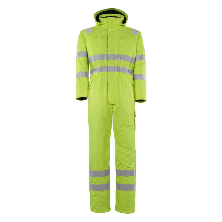 Mascot Tombos Hi-Vis Winter Boilersuit Overall 11119-880 Front #colour_hi-vis-yellow