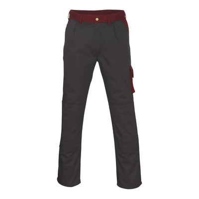Mascot Torino Work Trousers 00979-430 Front #colour_anthracite-grey-red