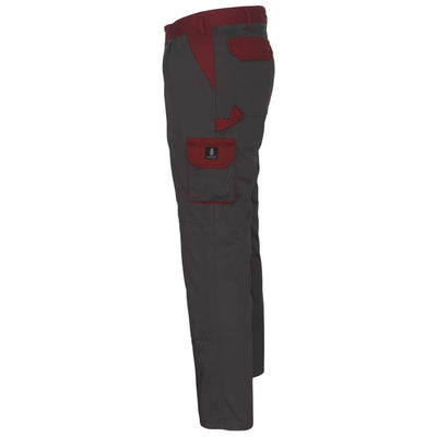 Mascot Torino Work Trousers 00979-430 Right #colour_anthracite-grey-red