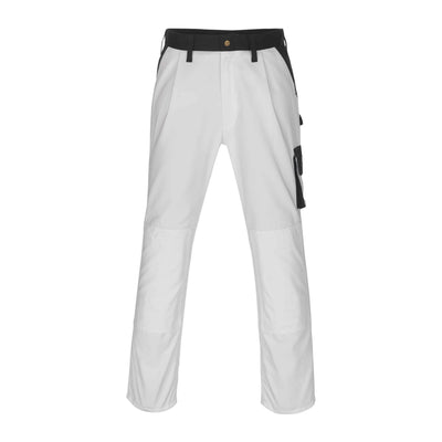 Mascot Torino Work Trousers 00979-430 Front #colour_white-navy-blue