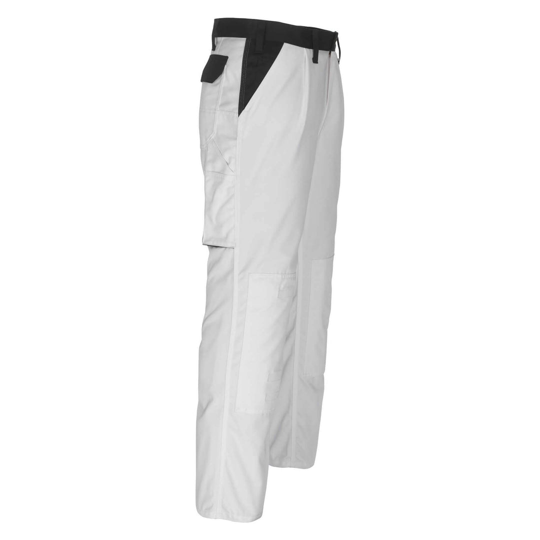 Mascot Torino Work Trousers 00979-430 Left #colour_white-navy-blue