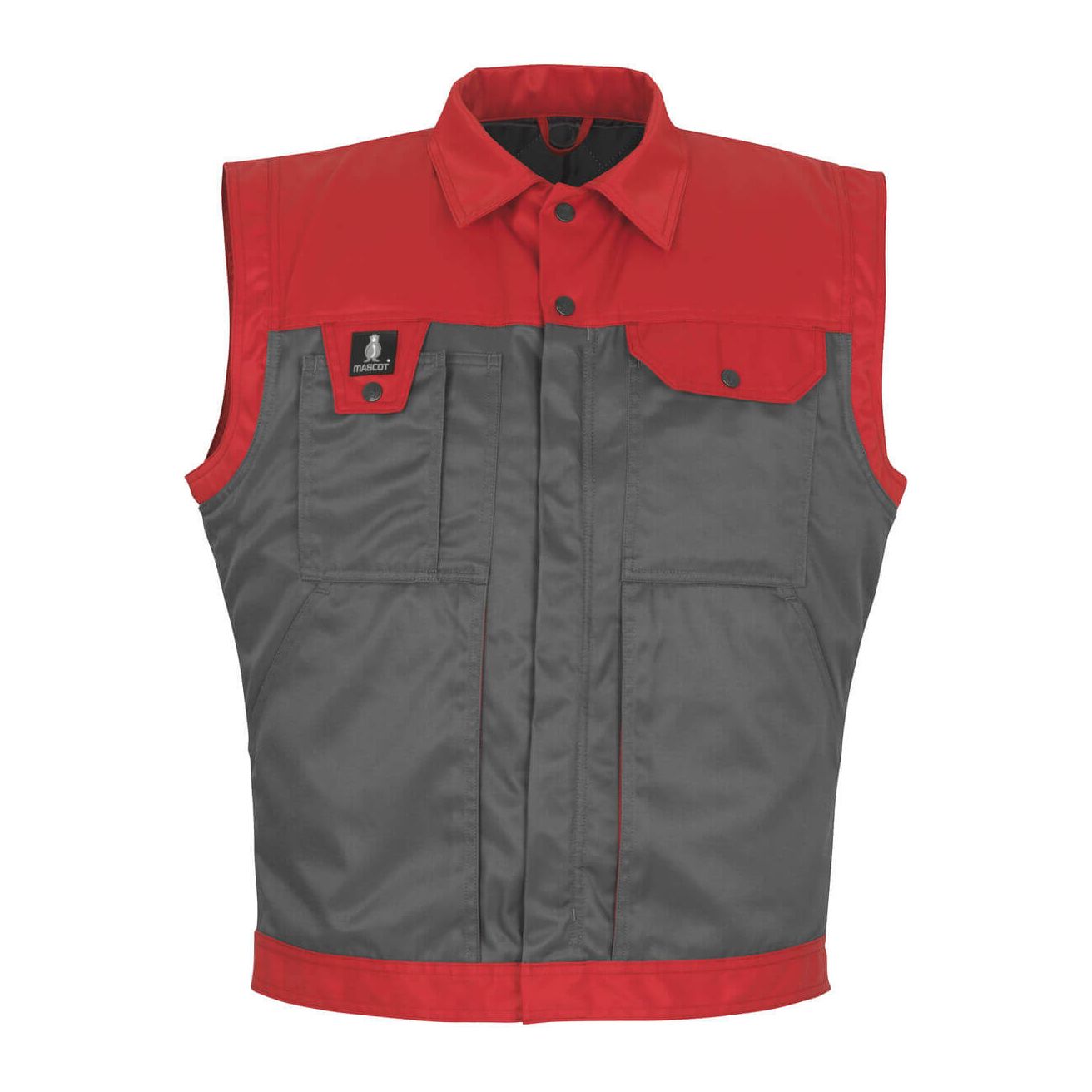 Mascot Trento Winter Gilet 00989-620 Front #colour_anthracite-grey-red