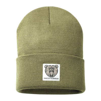 Mascot Tribeca Knitted Hat 50603-974 Front #colour_moss-green