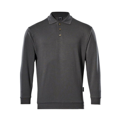 Mascot Trinidad Polo Collar Sweatshirt 00785-280 Front #colour_dark-anthracite-grey
