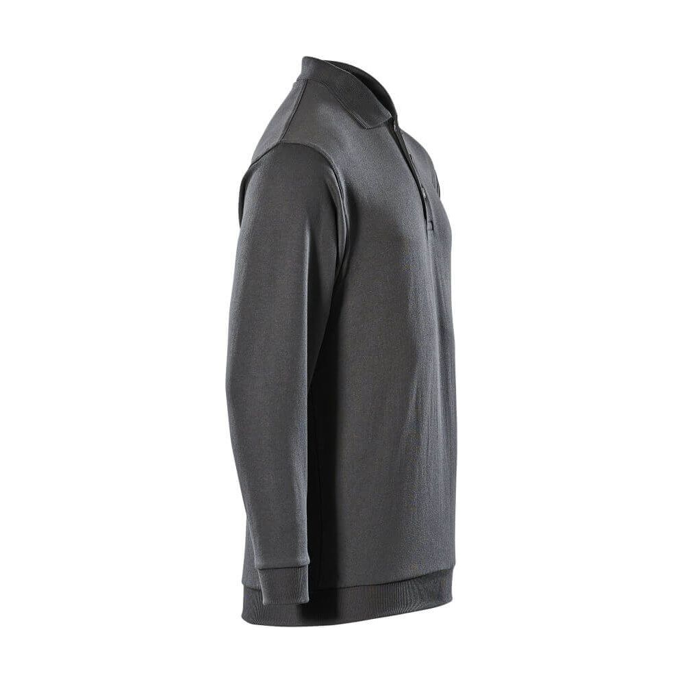 Mascot Trinidad Polo Collar Sweatshirt 00785-280 Left #colour_dark-anthracite-grey