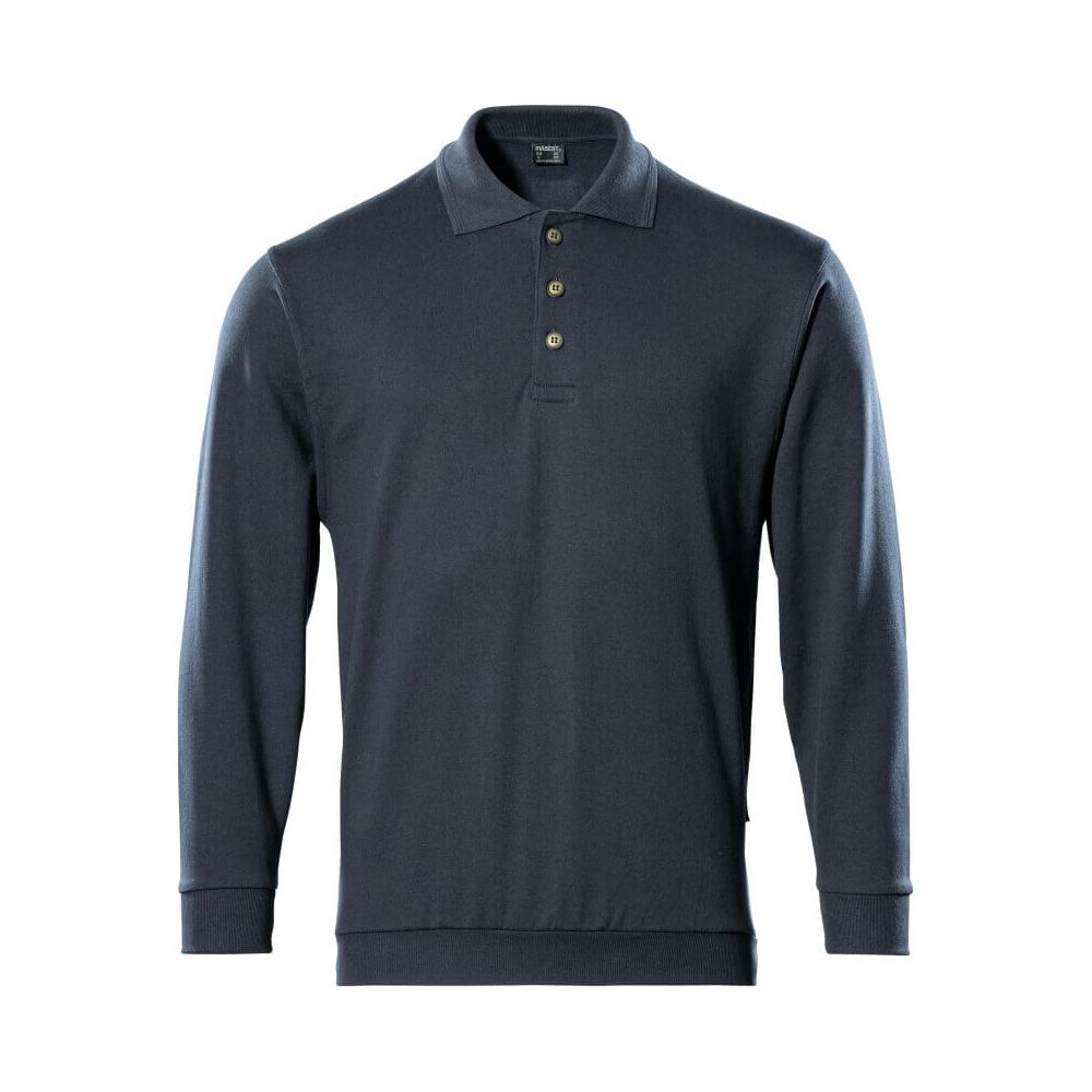 Mascot Trinidad Polo Collar Sweatshirt 00785-280 Front #colour_dark-navy-blue
