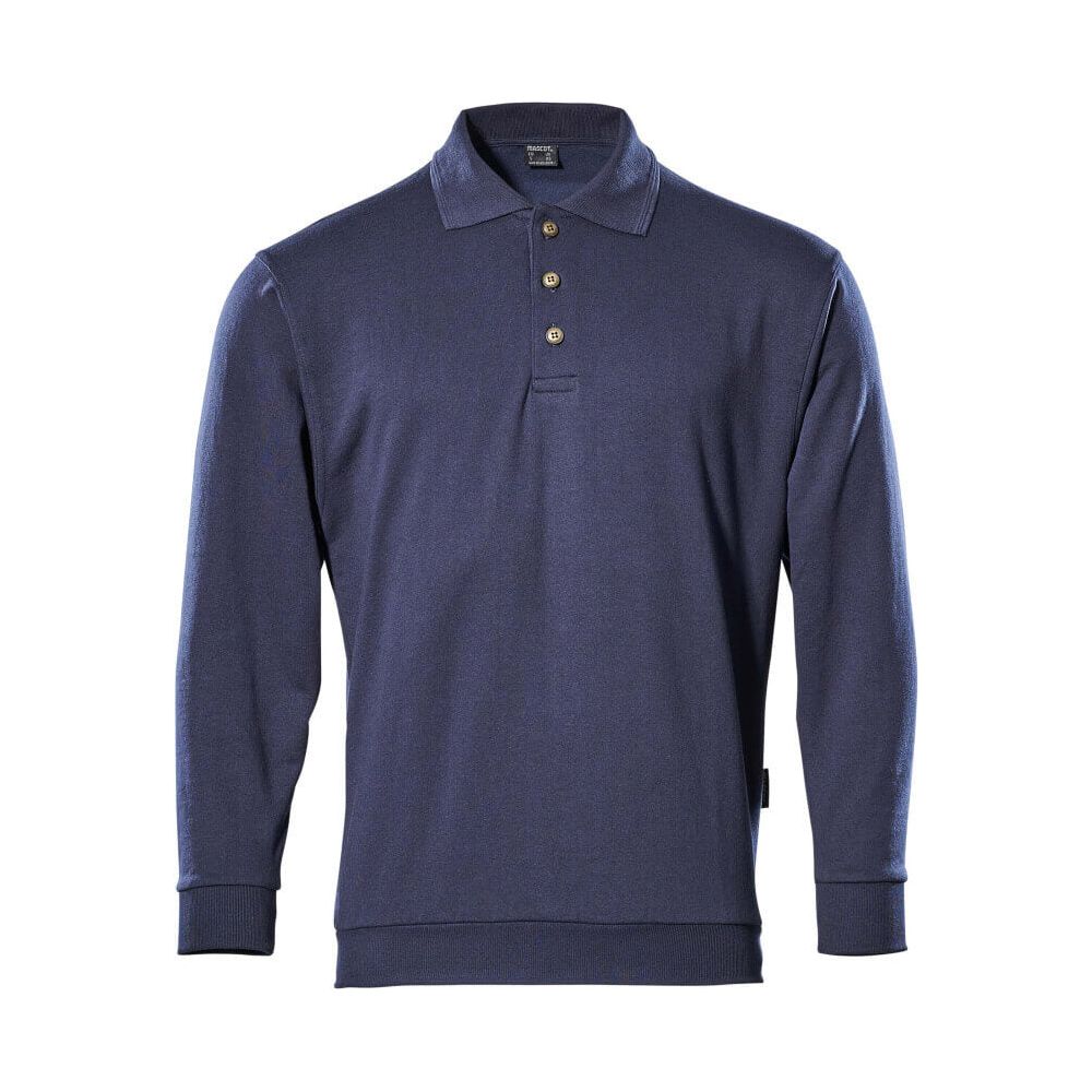 Mascot Trinidad Polo Collar Sweatshirt 00785-280 Front #colour_navy-blue