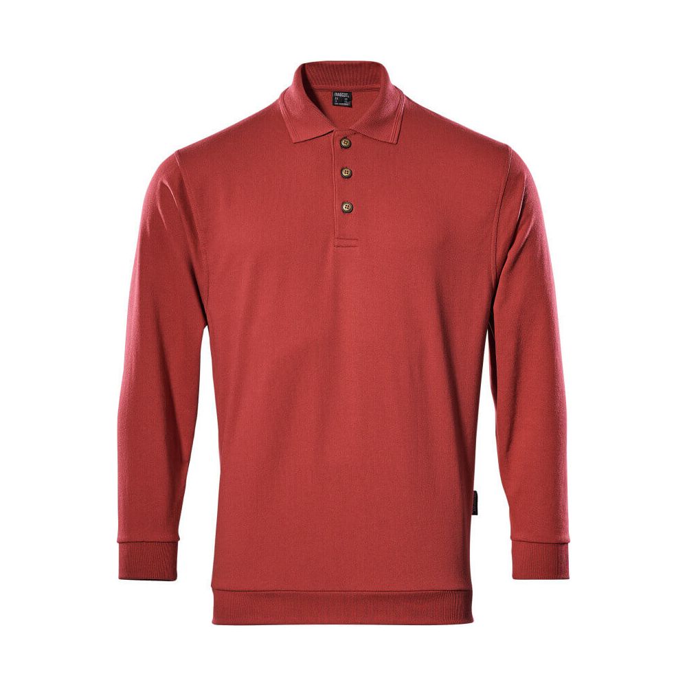 Mascot Trinidad Polo Collar Sweatshirt 00785-280 Front #colour_red