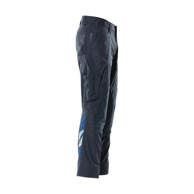 Mascot Trousers Kneepad Pockets 18379-230 Left #colour_dark-navy-blue