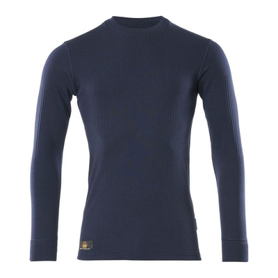 Mascot Uppsala Base-Layer Shirt Top 00585-380 Front #colour_navy-blue