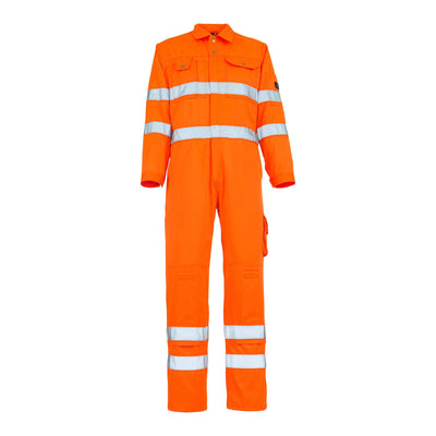 Mascot Utah Hi-Vis Boilersuit Overall 00419-860 Front #colour_hi-vis-orange