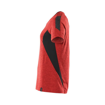 Mascot V-neck T-shirt 18092-801 Right #colour_traffic-red-black