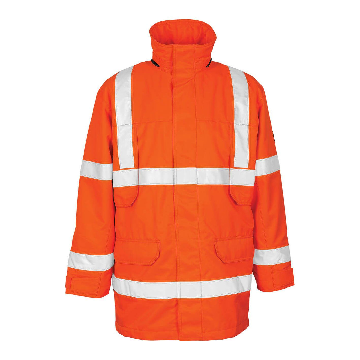 Mascot Vancouver Hi-Vis Parka Jacket 07930-880 Front #colour_hi-vis-orange