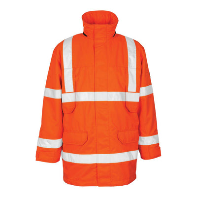 Mascot Vancouver Hi-Vis Parka Jacket 07930-880 Front #colour_hi-vis-orange