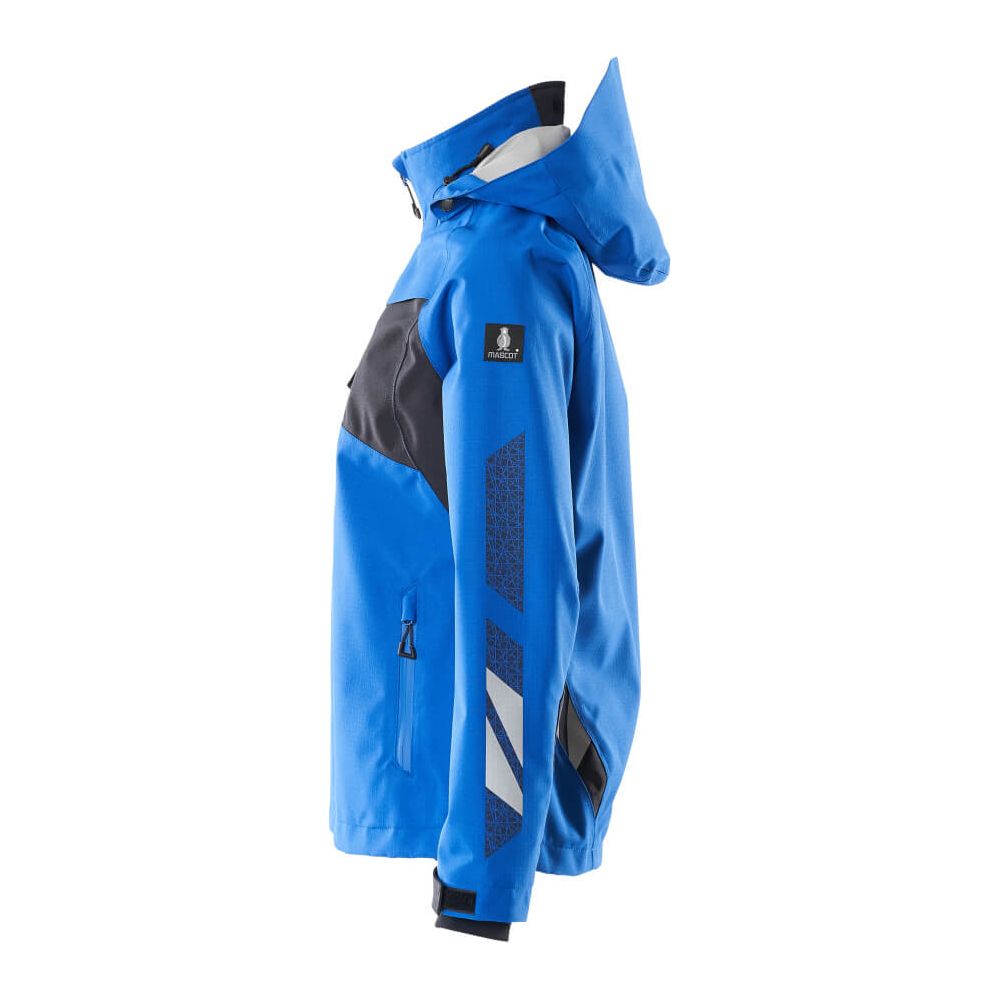 Mascot Waterproof Outer-Shell Jacket 18311-231 Right #colour_azure-blue-dark-navy-blue