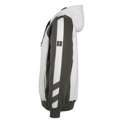 Mascot Wiesbaden Zip-Up Hoodie Jumper 50509-811 Right #colour_white-dark-anthracite-grey