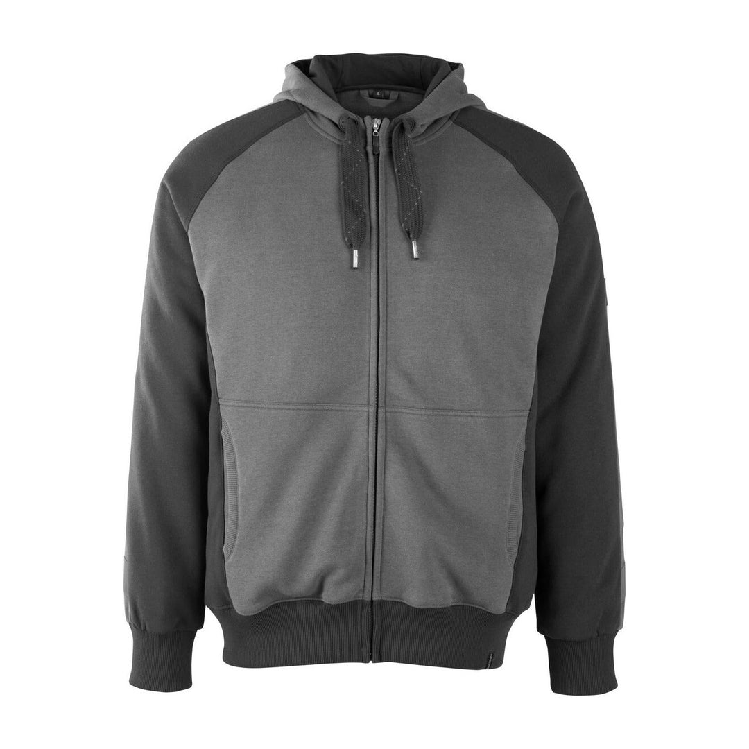 Mascot Wiesbaden Zip-Up Hoodie Jumper 50566-963 Front #colour_dark-anthracite-grey-black