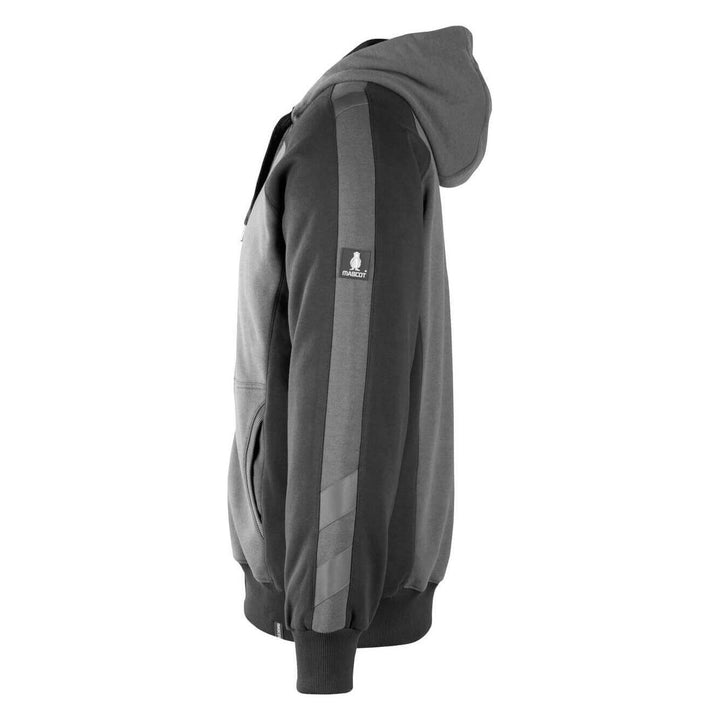 Mascot Wiesbaden Zip-Up Hoodie Jumper 50566-963 Right #colour_dark-anthracite-grey-black