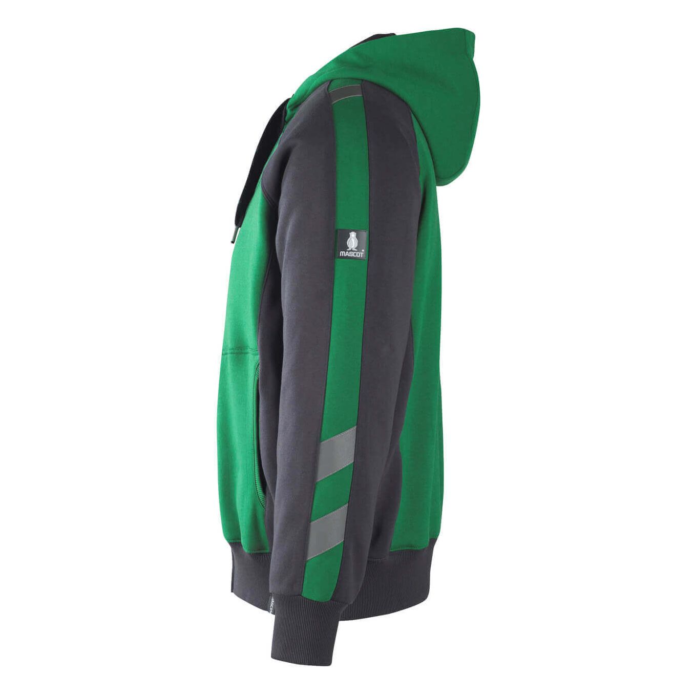 Mascot Wiesbaden Zip-Up Hoodie Jumper 50566-963 Right #colour_green-black